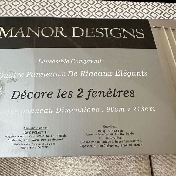 4-pc Elegant Drapery Cream Beige Tan Grommet Curtains Panels Set - Picture 5 of 6